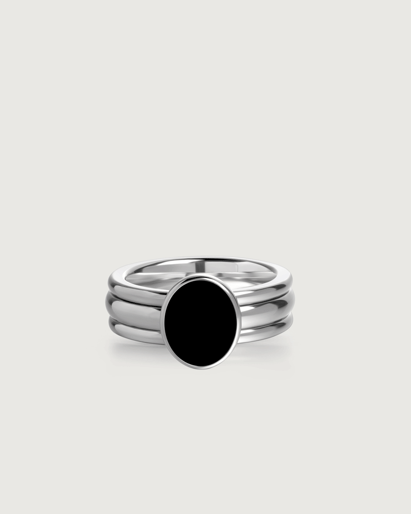 Spinner Black Onyx Rings For Women