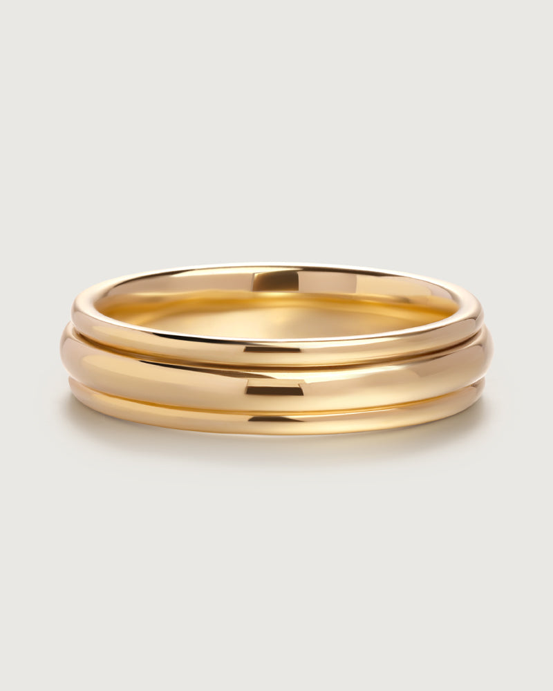 Narrow Spinner Ring for Anxiety Gold Vermeil