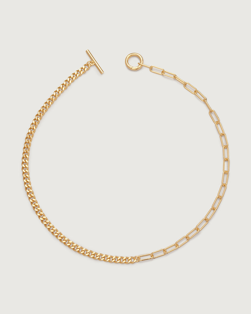 Asymmetric Thin Chain Necklace