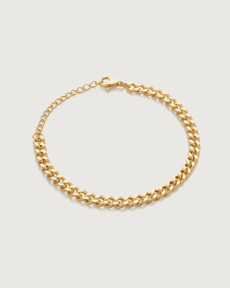 Curb Bold Chain Bracelet Gold Plated