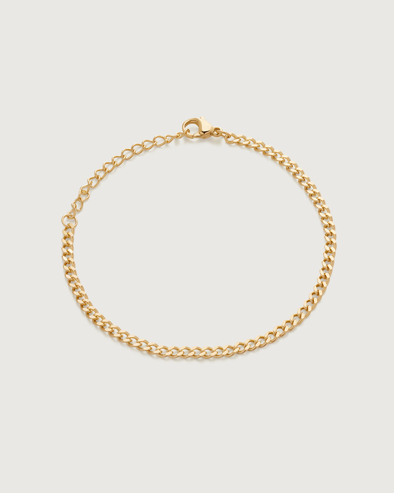 Curb Chain Bracelet Gold Plated