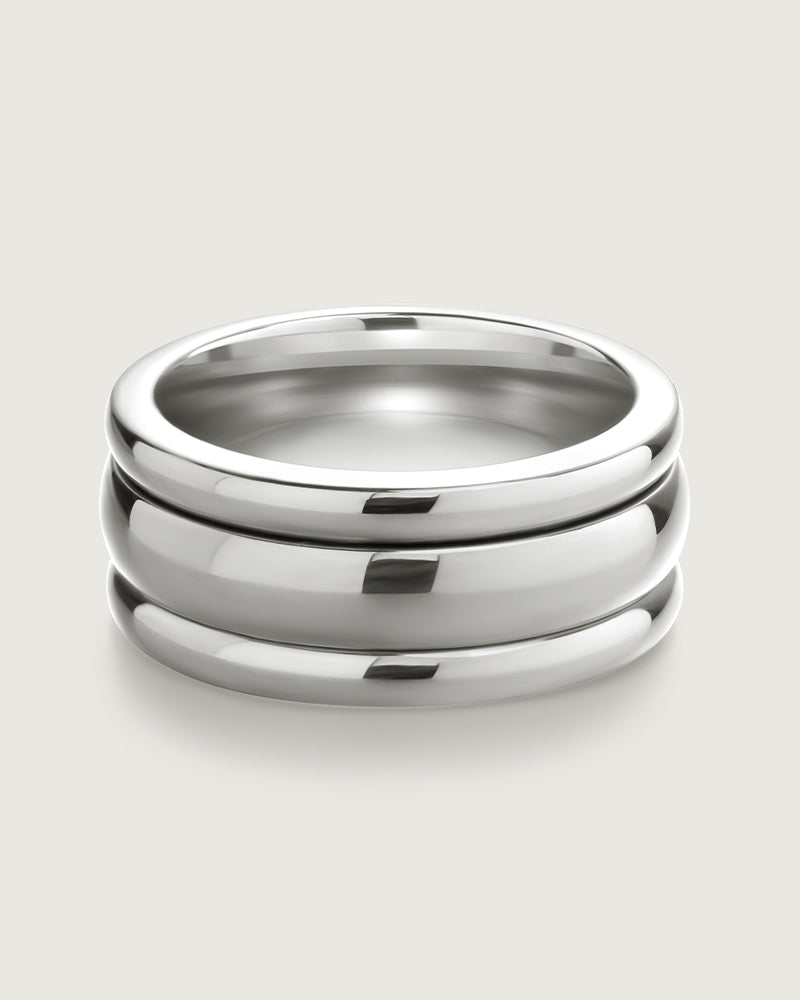 Engraved Titanium Spinner Ring