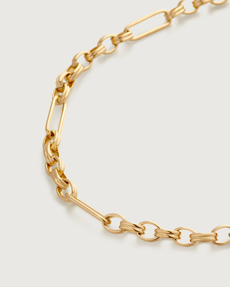 Bold Figaro Chain Necklace Gold