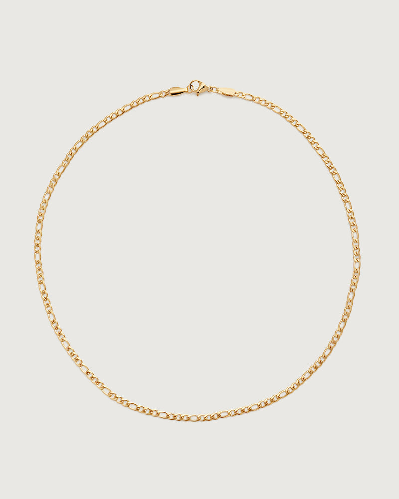 Figaro Chain Necklace Gold Plated
