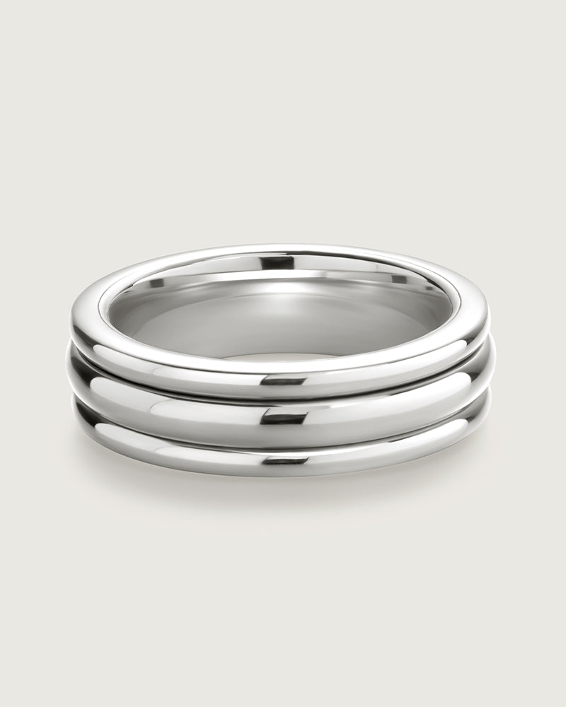 Narrow Titanium Spinner Ring