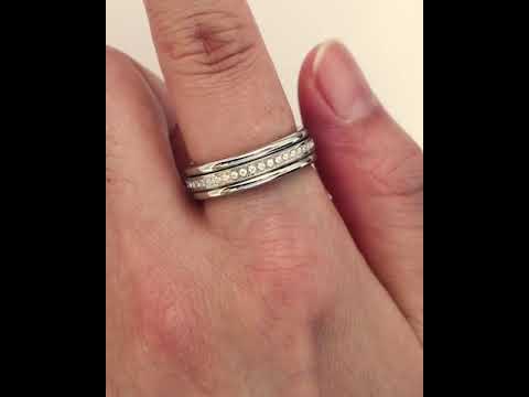 Moissanite Titanium Spinner Ring