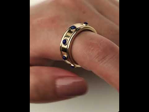 Fidget Lapis Lazuli Rings For Women